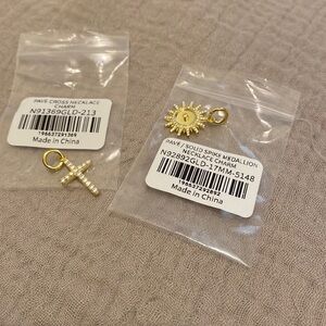 Adina Eden Pave Cross necklace charm & medallion necklace charm. New